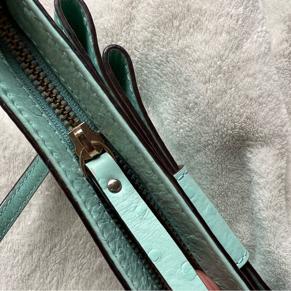 Kate Spade charm city turquoise Ostrich cross body - Picture 6 of 6